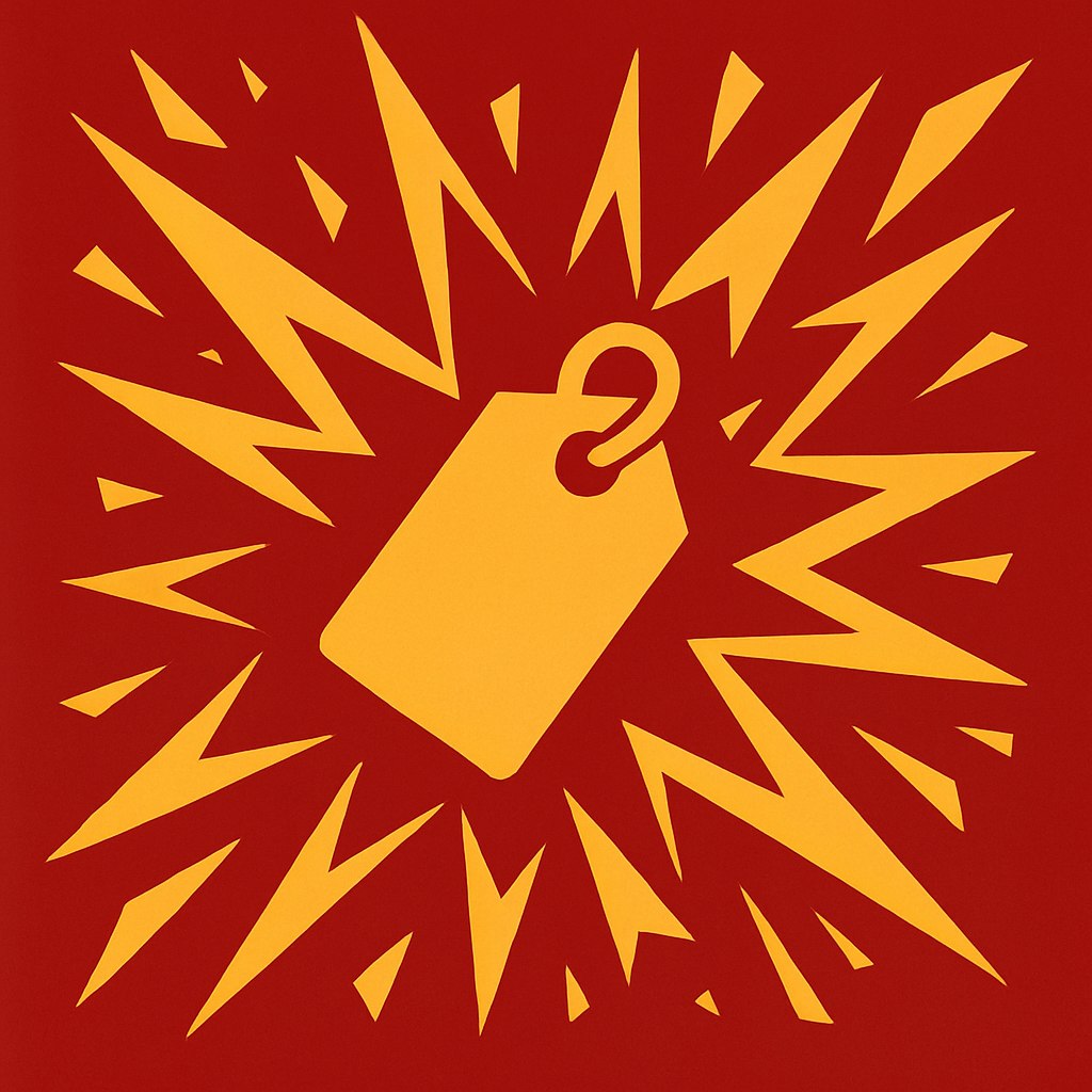 Abstract unbeatable-value burst illustration