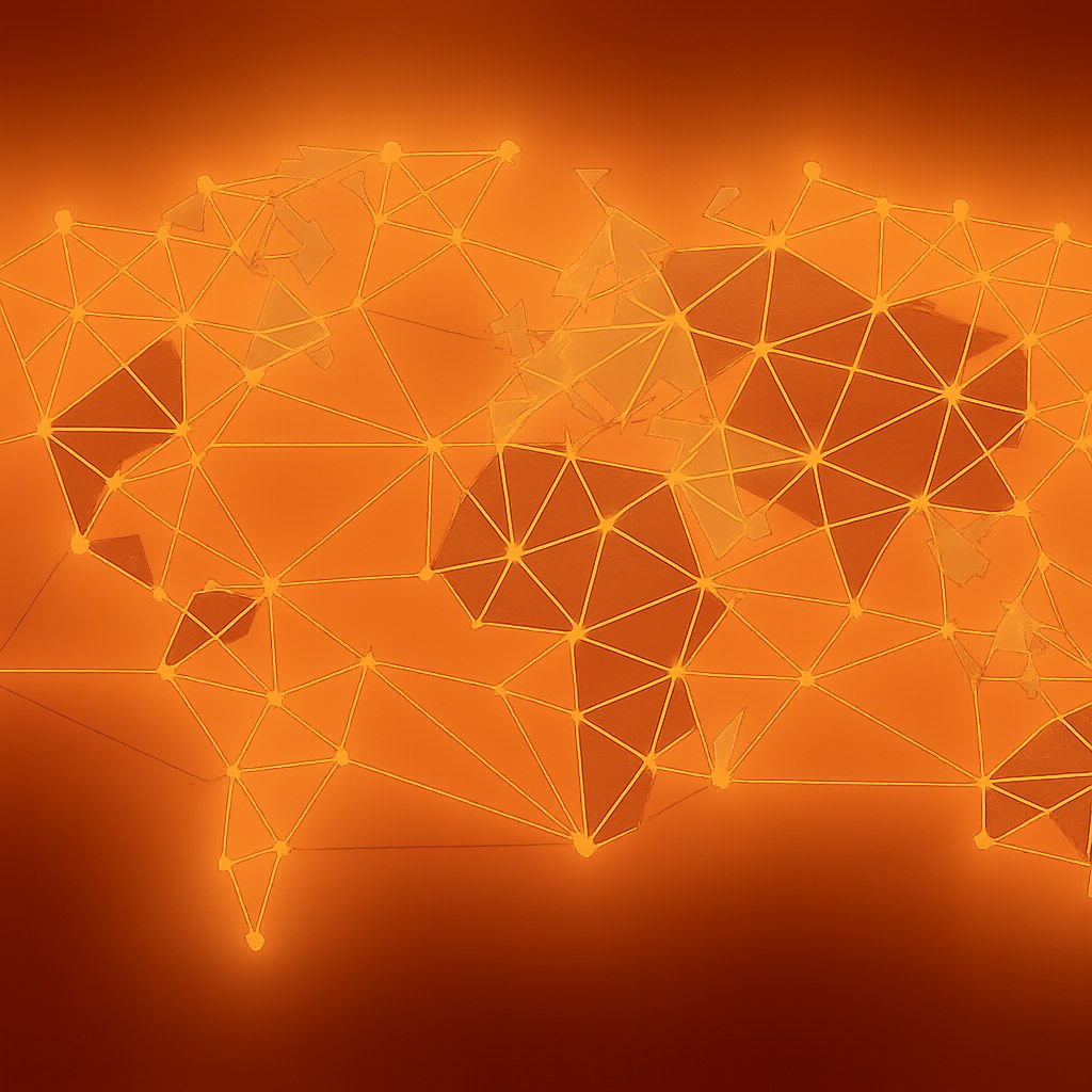 Abstract global network node illustration
